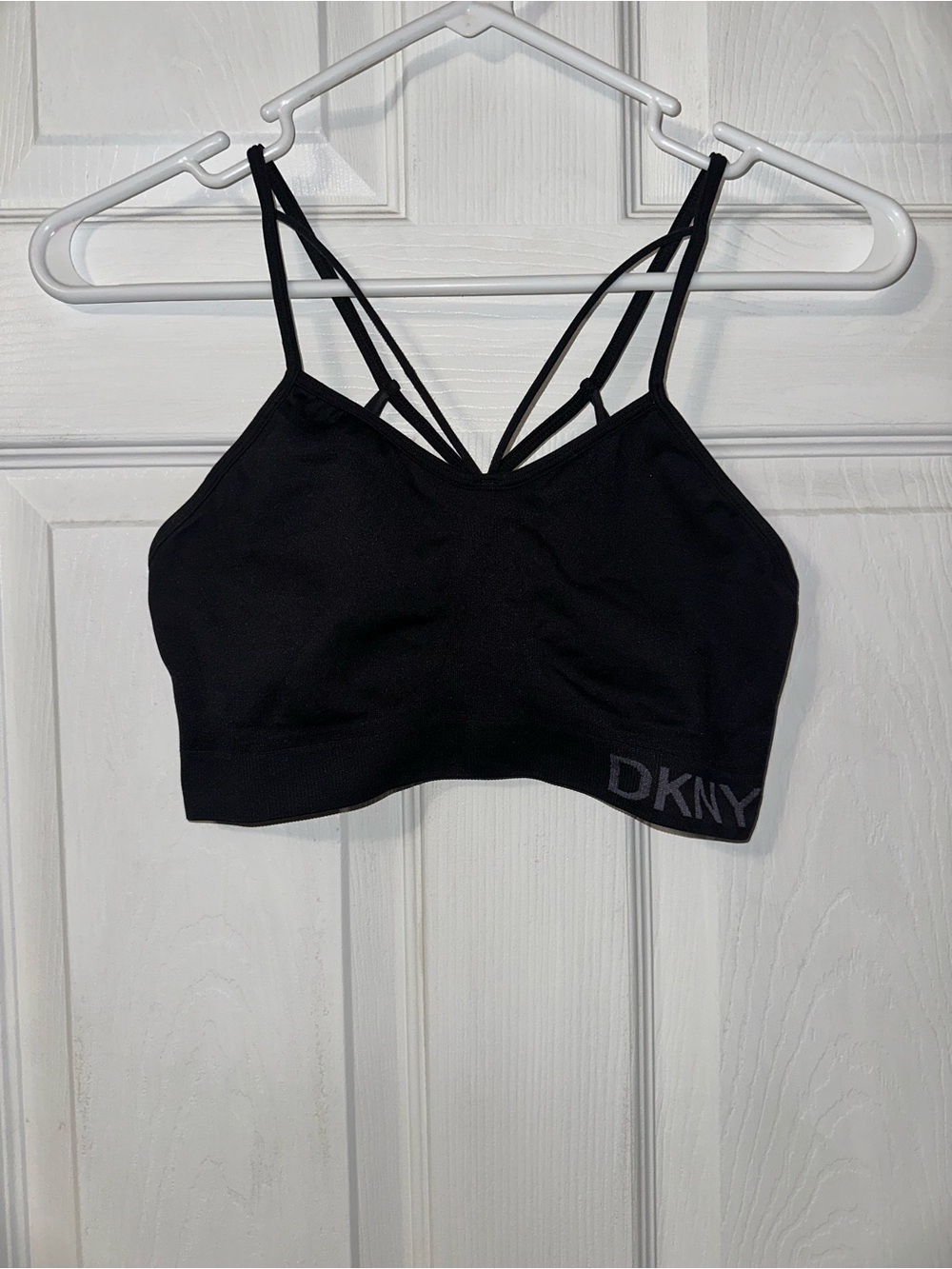 DKNY Black Strappy Sports Bralette